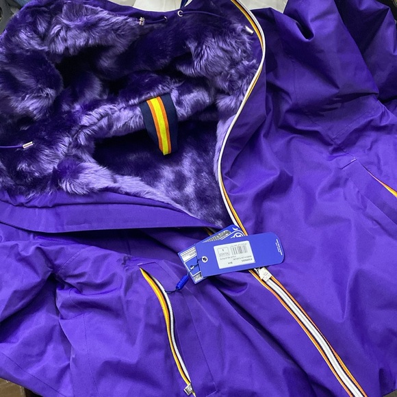 NWT K-Way Italy by Kappa K009NW0 bomber jacket Hoodie Marie Nylon four rure - Picture 1 of 5